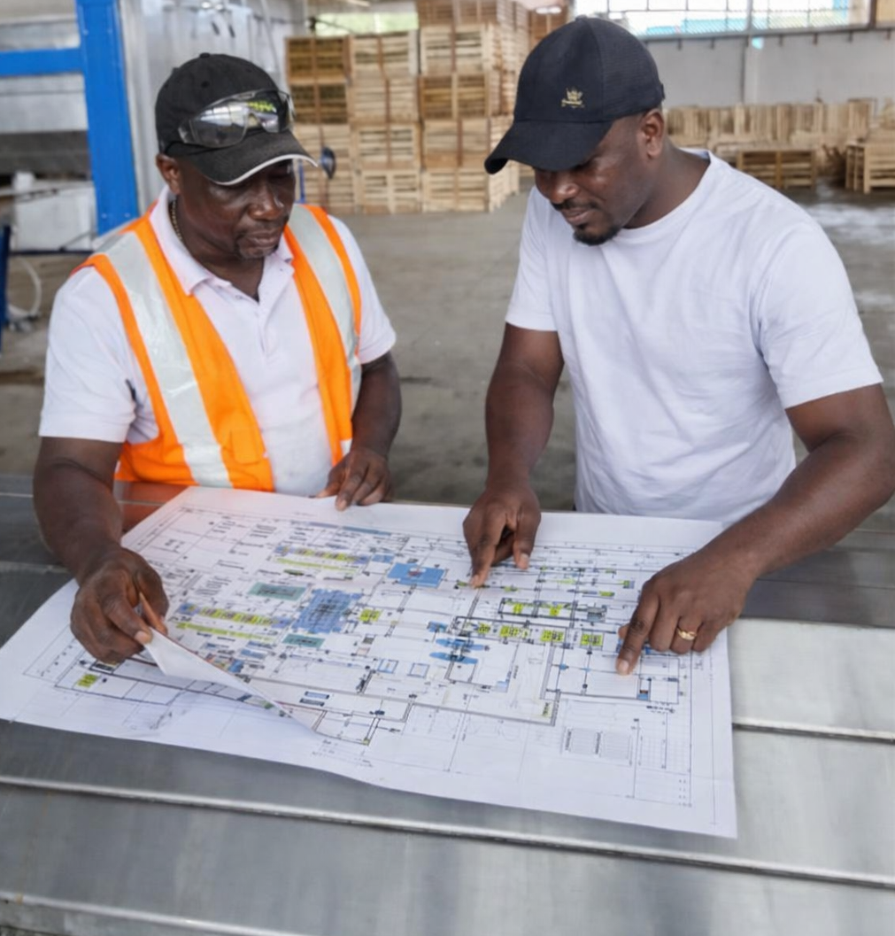 Professional construction team